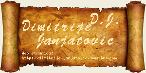 Dimitrije Janjatović vizit kartica